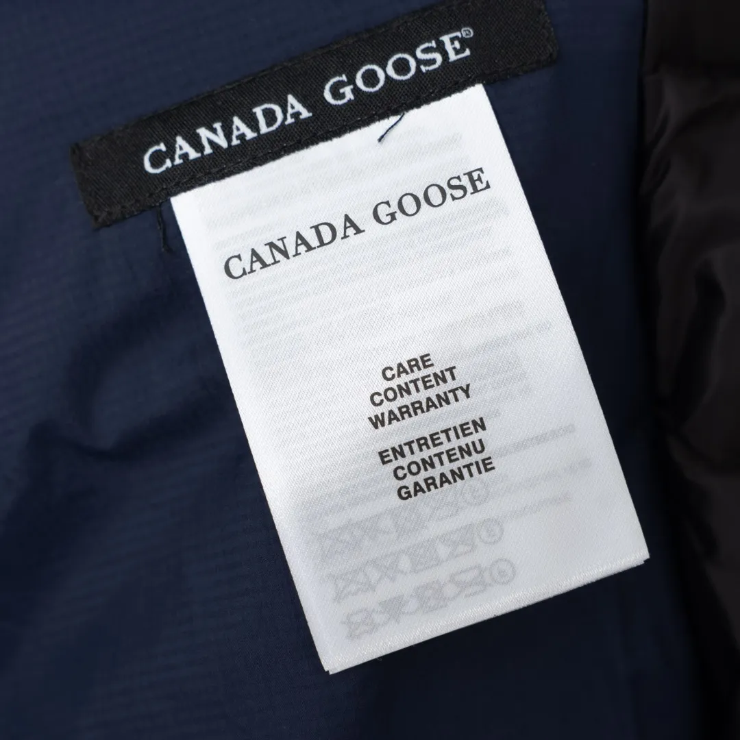 P880 CANADA GOOSE丨Canada Goose 5079 single zipper sleeve logo stand collar down jacket Color: Dark Blue Size: S-XXL